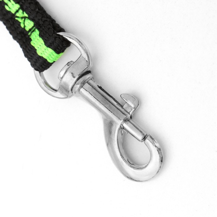 Поводок амортизирующий, 120-160 х 1 см, чёрно-зелёный Поводок амортизирующий, 120-160 х 1 см, чёрно-зелёный