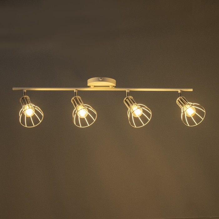 Светильник Светильник "Бостон" 4х60Вт Е14 белый/хром