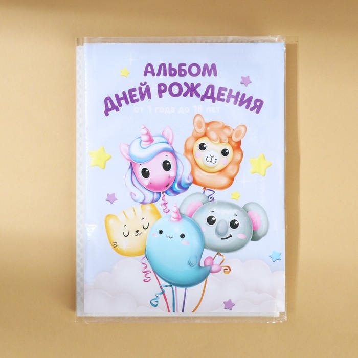 Фотоальбом 36 фото в мягкой обложке &laquo;Альбом дней рождения&raquo;