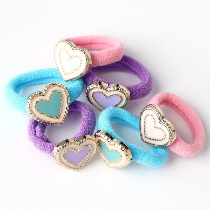 Резинки для волос «Милый единорожек» 6 шт, 3.5 х 3.5 х 1 см Резинки для волос «Милый единорожек» 6 шт, 3.5 х 3.5 х 1 см