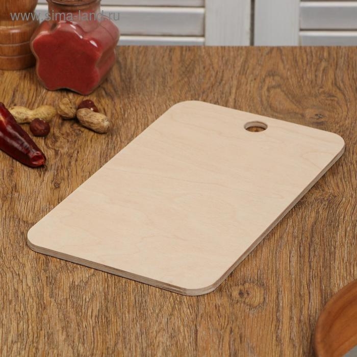 Доска разделочная деревянная  Доска разделочная деревянная "Прямоугольная", 24,8×14,8×0,6 см