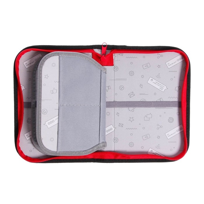 Пенал 3 секции, вкладка внутри, 140 х 210 х 40 мм, тканевый, Calligrata TOP Block Пенал 3 секции, вкладка внутри, 140 х 210 х 40 мм, тканевый, Calligrata TOP Block "Дино"