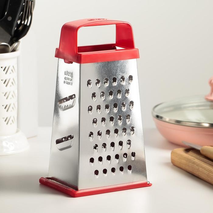 Тёрка «Универсал», 4 грани,с крышкой-дозатором и с пластмассовой ручкой 11×8,5×22 см, цвет МИКС Тёрка «Универсал», 4 грани,с крышкой-дозатором и с пластмассовой ручкой 11×8,5×22 см, цвет МИКС