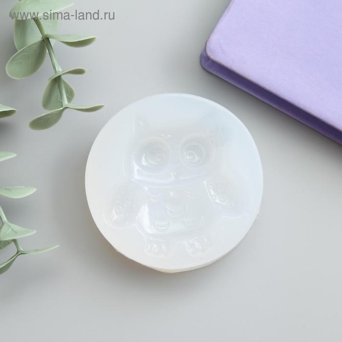 Молд силикон Молд силикон "Совушка с цветочком" 4,5 см