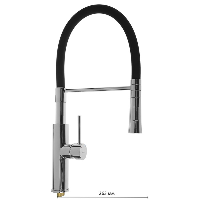 Смеситель для кухни Accoona A4890F-1, однорычажный, латунь, черный/хром Смеситель для кухни Accoona A4890F-1, однорычажный, латунь, черный/хром