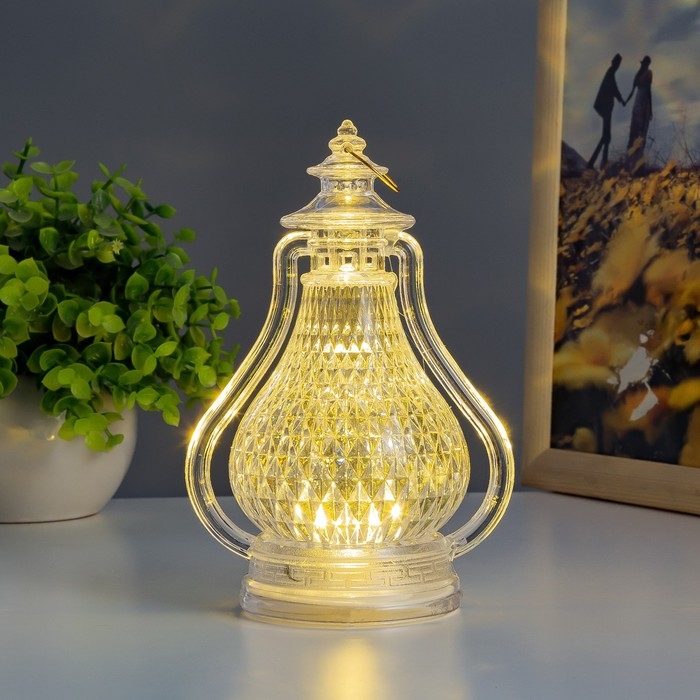 Ночник Ночник "Игра света" LED от батареек 3хLR41 7х7х15 см RISALUX