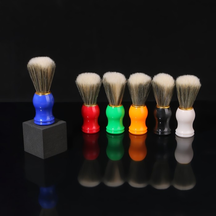 Помазок для бритья, пластиковый, цвет МИКС Помазок для бритья, пластиковый, цвет МИКС