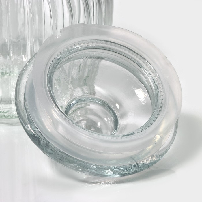 Банка стеклянная для сыпучих продуктов «Рея», 500 мл, 12×14 см Банка стеклянная для сыпучих продуктов «Рея», 500 мл, 12×14 см