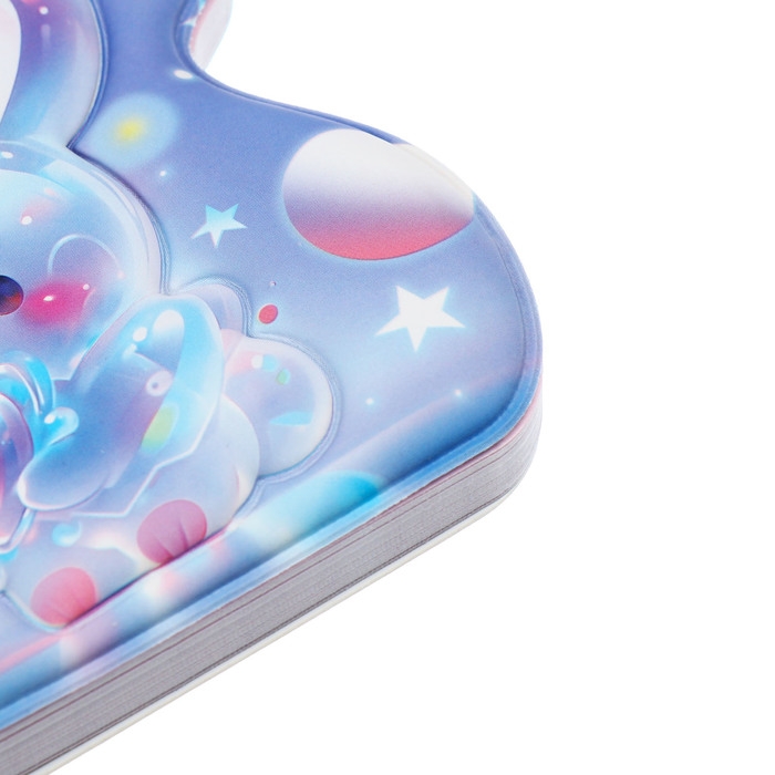 Записная книжка подарочная на гребне 80л,линия, цветной блок,обложка ПВХ 3D Зайка(10х10,5см)   10539 Записная книжка подарочная на гребне 80л,линия, цветной блок,обложка ПВХ 3D Зайка(10х10,5см)   10539