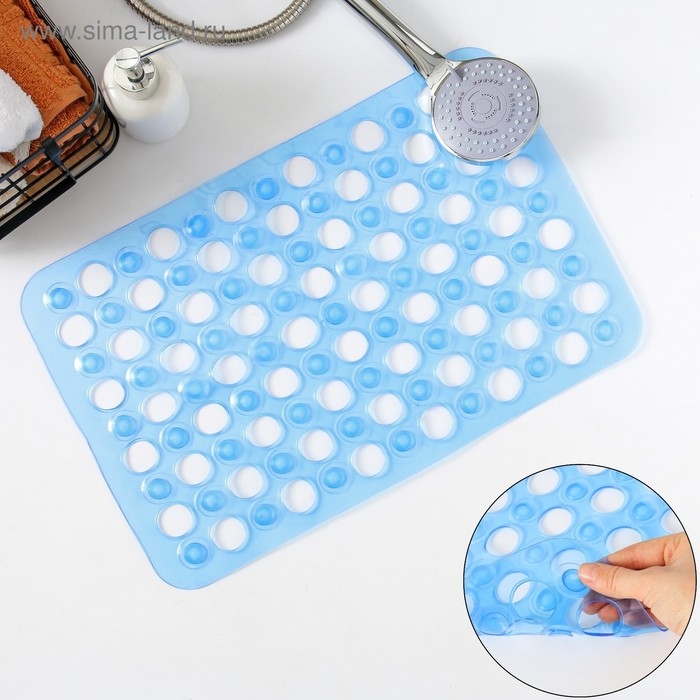 Коврик противоскользящий в ванну на присосках Доляна «Попурри», 31×48 см, цвет МИКС Коврик противоскользящий в ванну на присосках Доляна «Попурри», 31×48 см, цвет МИКС