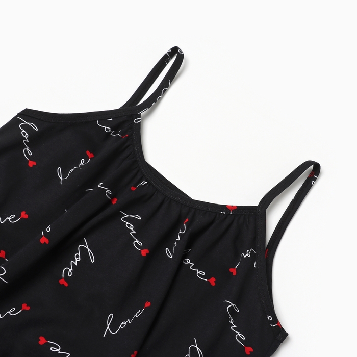 Ночная сорочка женская, цвет чёрный, размер 52