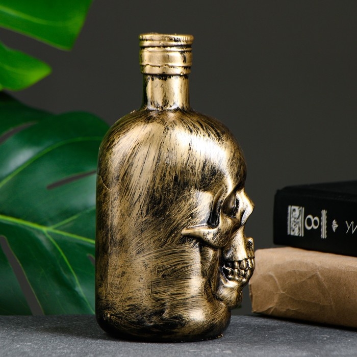 Копилка  Копилка "Бутылка череп античная"
