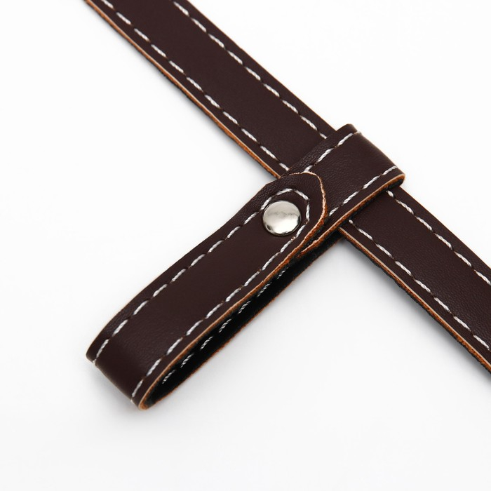 Намордник из прессованной кожи регулируемый, №2, ДН 5 см, ОМ 15-22 см, коричневый Намордник из прессованной кожи регулируемый, №2, ДН 5 см, ОМ 15-22 см, коричневый