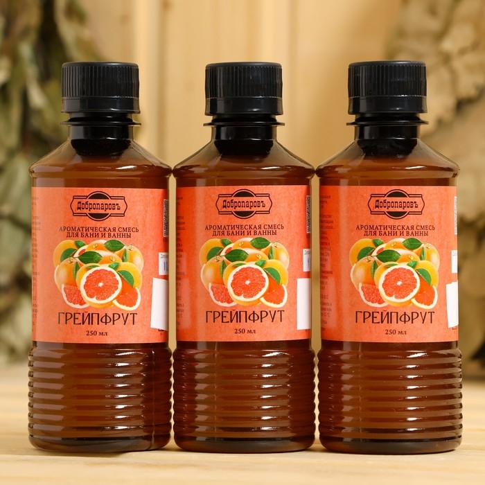 Ароматизатор для бани Ароматизатор для бани "Грейпфрут" набор 3 шт по 250 мл