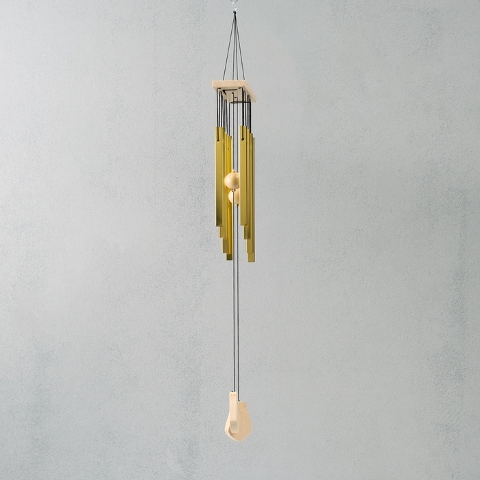 Музыка ветра металл Музыка ветра металл "Спокойствие" золото 8 трубок 67 см