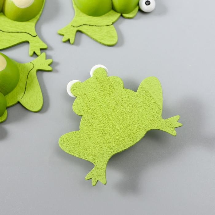 Декор для творчества дерево Декор для творчества дерево "Лягушонок" набор 5 шт 3,4х3 см