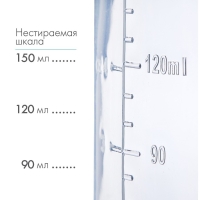 Бутылочка для кормления, классическое горло, 150 мл., от 0 мес., цвет голубой