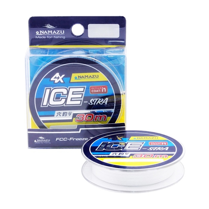 Шнур плетеный Namazu Ice-Stra 4Х, диаметр 0.06 мм, тест 2.2 кг, 30 м, белый Шнур плетеный Namazu Ice-Stra 4Х, диаметр 0.06 мм, тест 2.2 кг, 30 м, белый