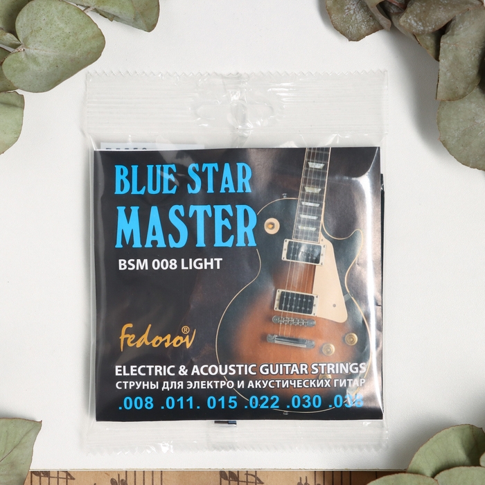 Струны  BLUE STAR MASTER (008 - 038, навивка - нерж. сплав на круглом керне) Струны  BLUE STAR MASTER (008 - 038, навивка - нерж. сплав на круглом керне)