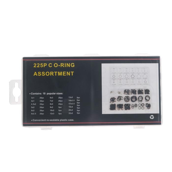 Набор резиновых прокладок, 18 размеров, 225 шт Набор резиновых прокладок, 18 размеров, 225 шт