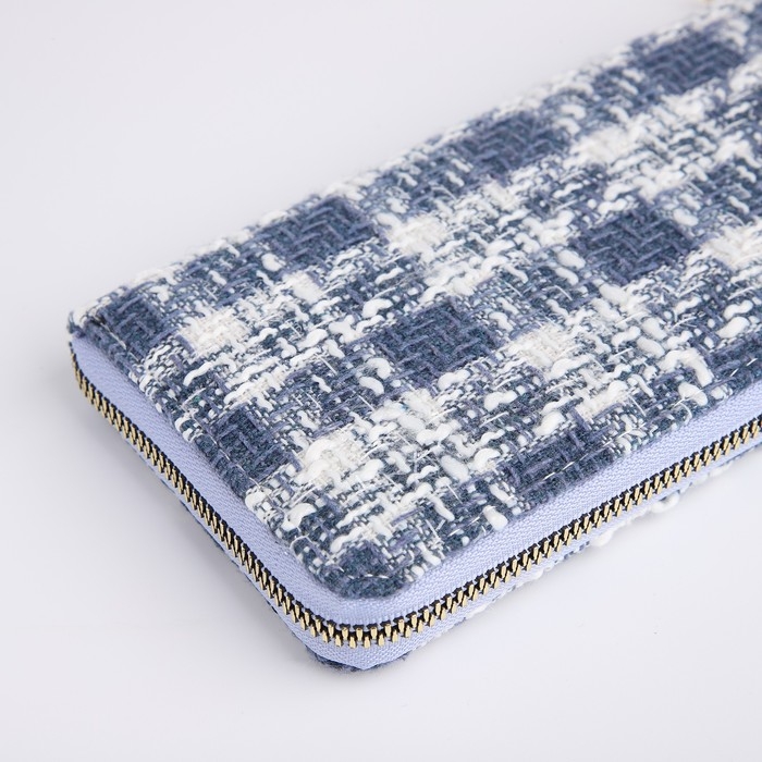 Кошелёк женский на молнии, цвет голубой Кошелёк женский на молнии, цвет голубой