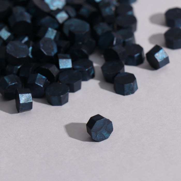 Сургуч в гранулах Сургуч в гранулах "Синий" перламутр набор 100 капсул