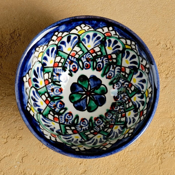 Набор чайный Риштан, 9 предм: чайник 1л., 6 пиал 9,5см, конфетница 23см, сахарница 250м Набор чайный Риштан, 9 предм: чайник 1л., 6 пиал 9,5см, конфетница 23см, сахарница 250м