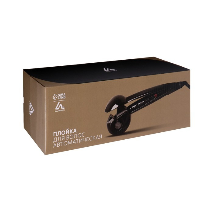 Плойка Luazon LW-14, 50 Вт, турмалиновое покрытие, 220°С, черная