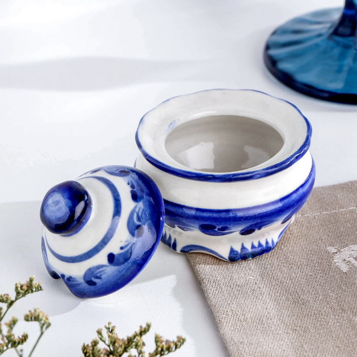 Подставка для яиц Подставка для яиц "Куличница", гжель, фарфор, 25х11 см