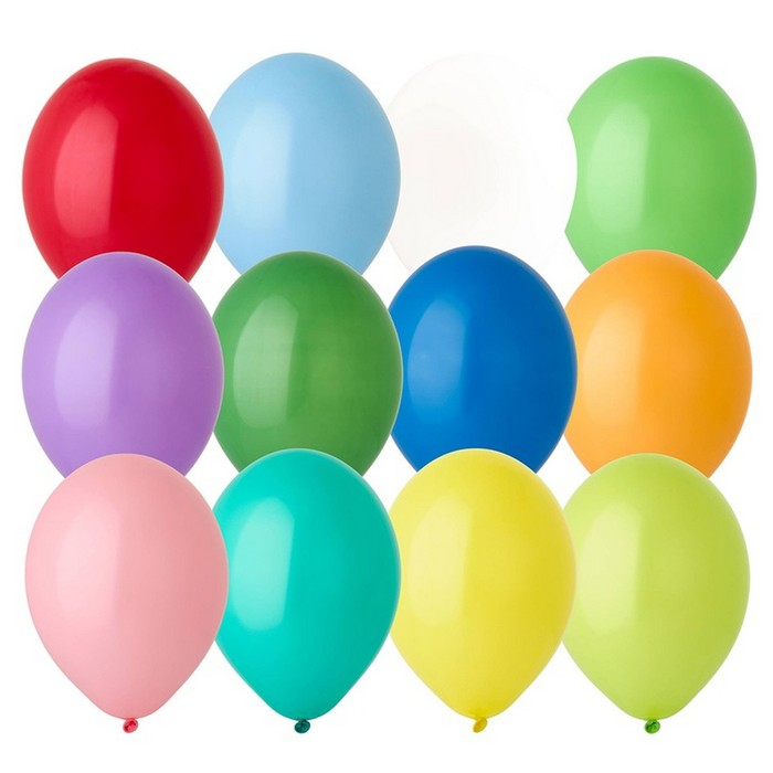 Шар латексный 10 Шар латексный 10", пастель, набор 50 шт., цвета МИКС