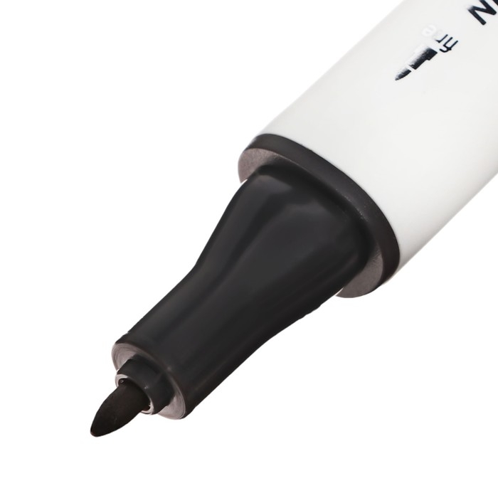 Маркер художественный, ЗХК  Маркер художественный, ЗХК "Сонет" TWIN, двусторонний: пулевидная/скошенная, спиртовая основа, чёрный, 164125-120