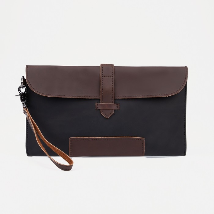 Клатч мужской, цвет чёрный/коричневый Клатч мужской, цвет чёрный/коричневый