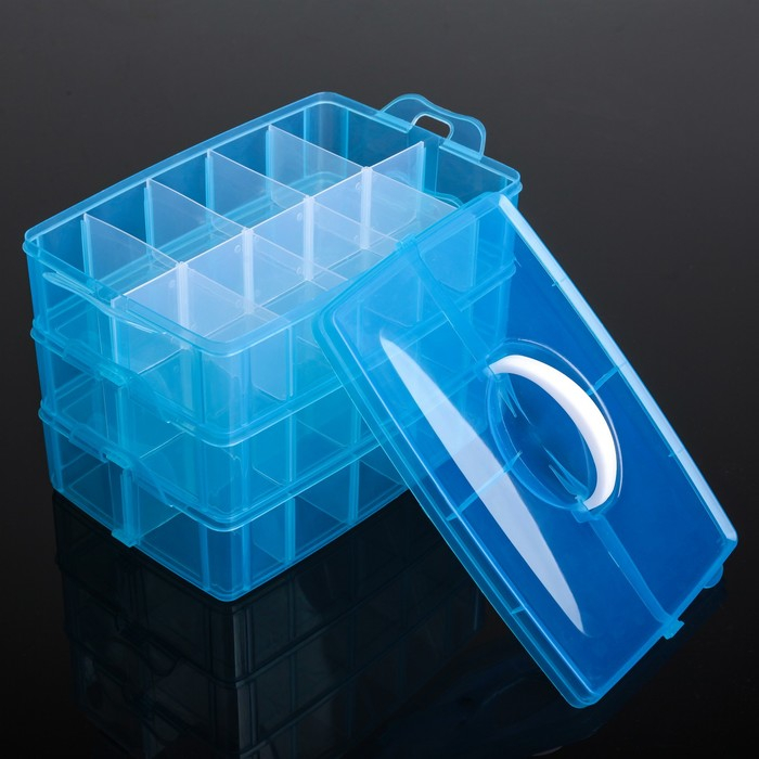 Органайзер для хранения, 3 яруса, 30 ячеек, 25×17×18 см, цвет МИКС