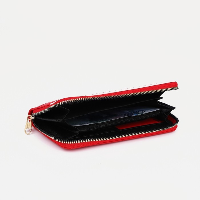 Кошелёк на молнии, цвет красный Кошелёк на молнии, цвет красный