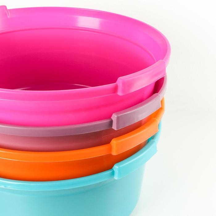 Таз пластиковый круглый, 15 л, цвет микс Таз пластиковый круглый, 15 л, цвет микс