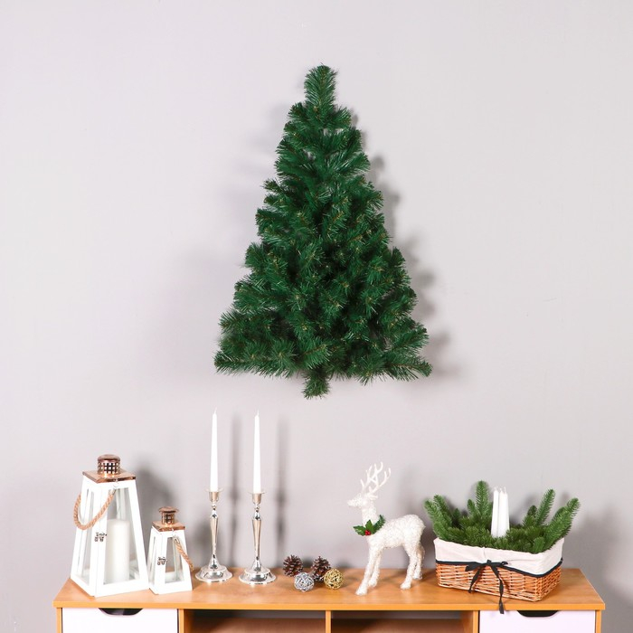 Ель искусственная  Ель искусственная "Настенная" 90 см, d нижнего яруса 70 см, 97 веток