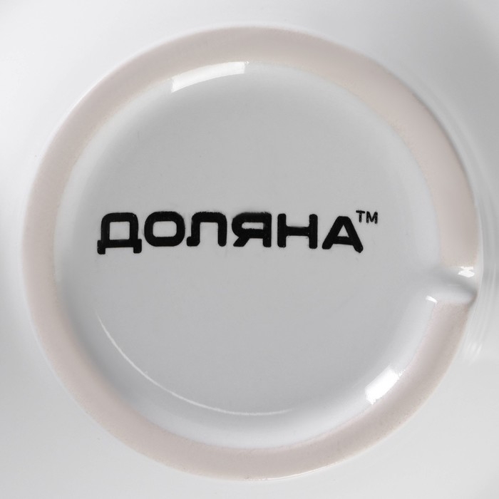 Набор кружек керамических Доляна Coffee break, 2 предмета: 300 мл, цвет белый Набор кружек керамических Доляна Coffee break, 2 предмета: 300 мл, цвет белый