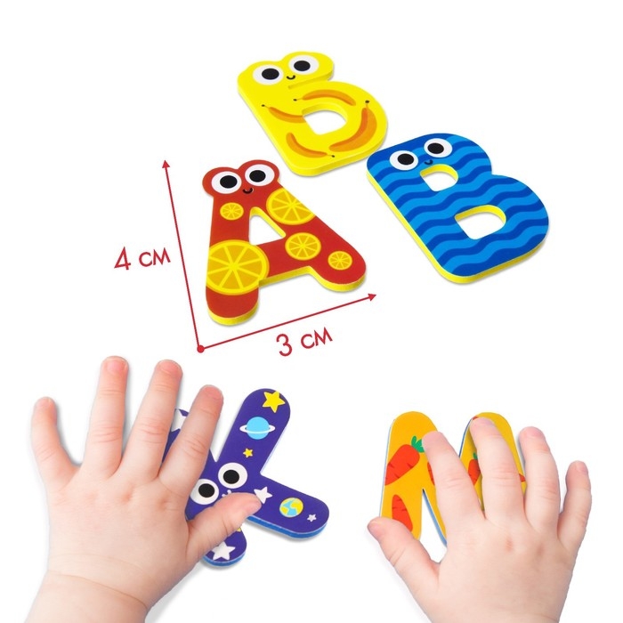 Набор стикеров «Алфавит», материал EVA, 33 детали, Крошка Я Набор стикеров «Алфавит», материал EVA, 33 детали, Крошка Я