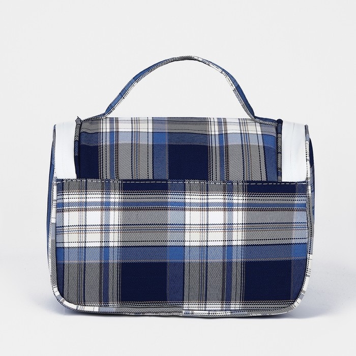 Косметичка на молнии, цвет синий/серый Косметичка на молнии, цвет синий/серый