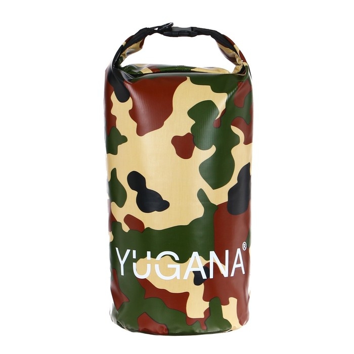 Гермомешок YUGANA, ПВХ, водонепроницаемый 20 литров, один ремень, хаки Гермомешок YUGANA, ПВХ, водонепроницаемый 20 литров, один ремень, хаки