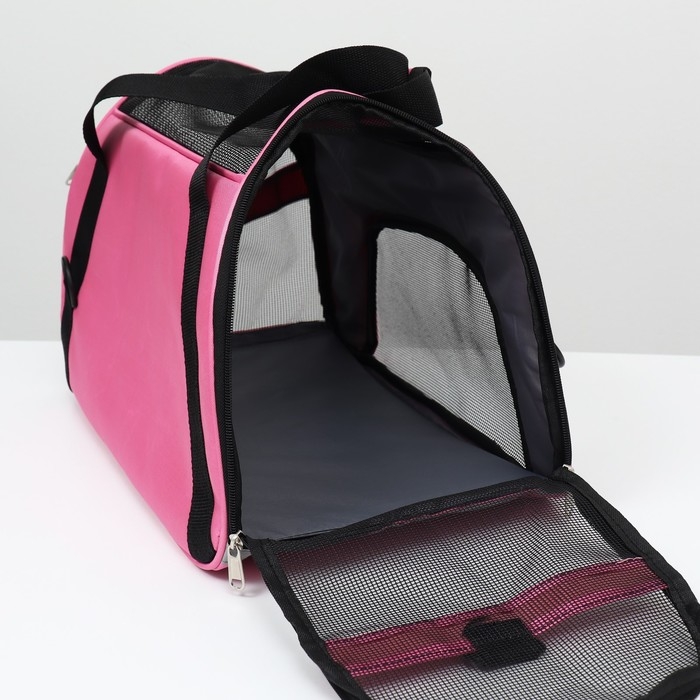 Сумка-переноска сетчатая, 48 х 26 х 31 см, розовая Сумка-переноска сетчатая, 48 х 26 х 31 см, розовая