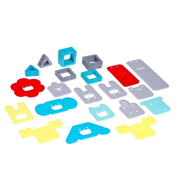 Конструктор магнитный «Цветные магниты», 40 деталей Конструктор магнитный «Цветные магниты», 40 деталей