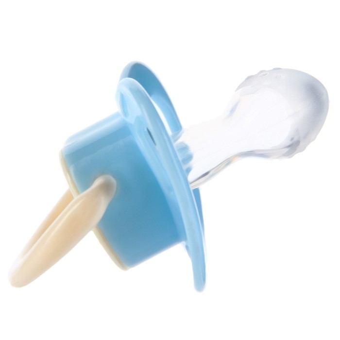 Соска - пустышка силиконовая анатомическая, от 0 мес., цвет голубой Соска - пустышка силиконовая анатомическая, от 0 мес., цвет голубой