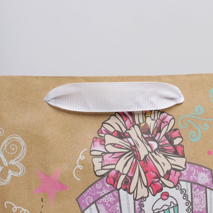 Пакет подарочный крафтовый вертикальный, упаковка, «Долгожданные подарки», ML 23 х 27 х 11,5 см Пакет подарочный крафтовый вертикальный, упаковка, «Долгожданные подарки», ML 23 х 27 х 11,5 см