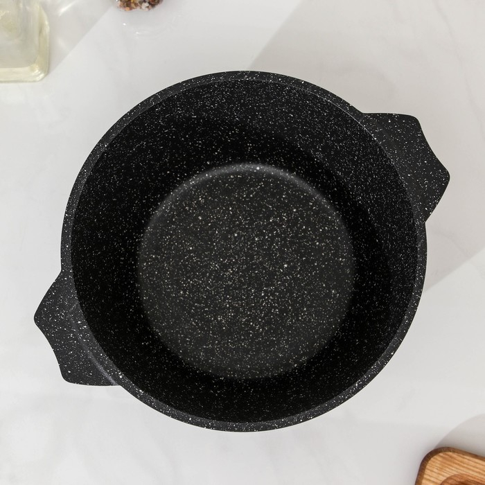 Кастрюля «Гранит Black» Induction Pro, 3 л, d=22 см, h=10.5 см, индукция, цвет чёрный Кастрюля «Гранит Black» Induction Pro, 3 л, d=22 см, h=10.5 см, индукция, цвет чёрный