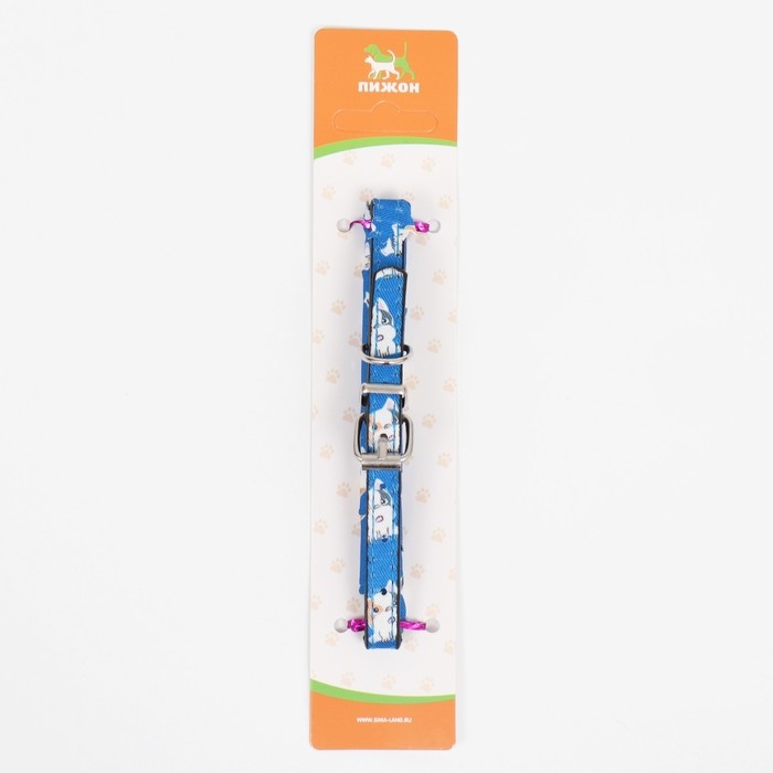 Ошейник с косынкой Ошейник с косынкой "Яркая жизнь", 32 х 1 см, синий