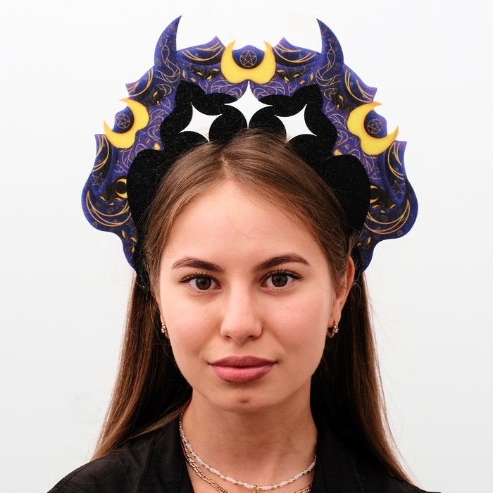 Кокошник карнавальный «Тёмный», фетр Кокошник карнавальный «Тёмный», фетр