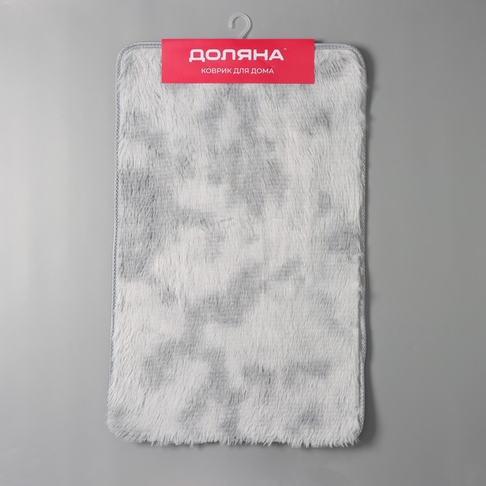 Коврик для дома Доляна «Пушистик», 50×80 см, цвет серый