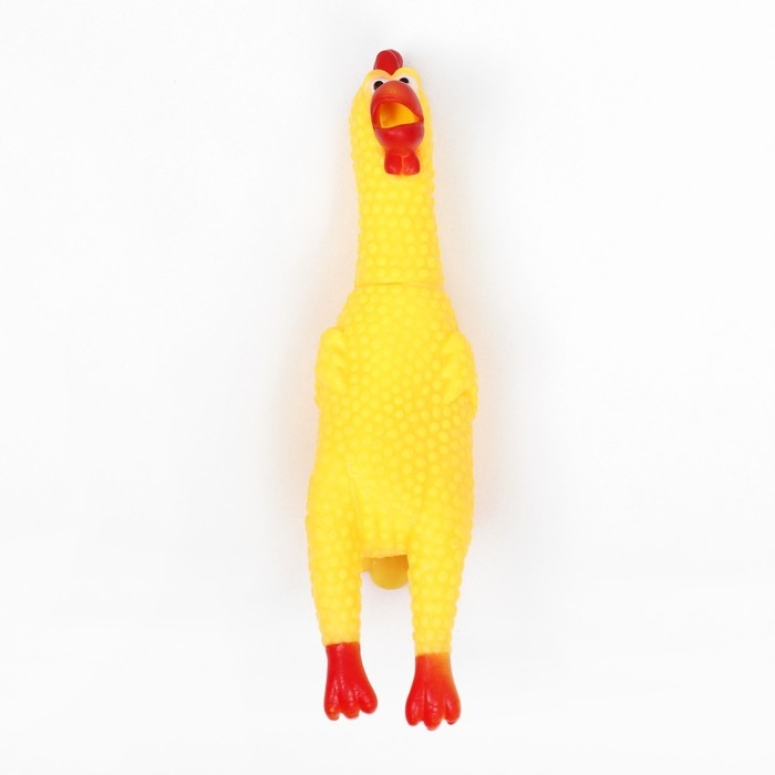 Игрушка пищащая Игрушка пищащая "Петух" для собак, 16 см, желтая