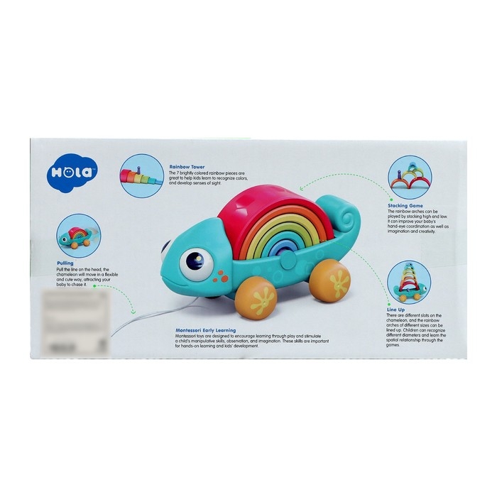 Развивающая каталка «Радужный хамелеон» Развивающая каталка «Радужный хамелеон»